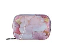 Rose Gold Marble Pill Bags for Travel Reusable with Detachable Compartments Portable Vitamins Travel case for Purse