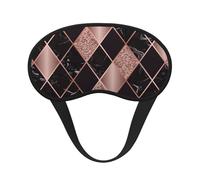 Rose Gold Marble Pink Black Geometric, Full Eye Covers Light Blocking Eye Masks Blackout Sleep Eye Muffs