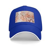 Rose Gold Marble Pint Trucker Hat Baseball Cap, Baseball Cap Adjustable Sun Hat Golf Hats, Adjustable Classic Cap