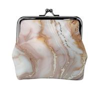 Rose Gold Marble Print Exquisite Versatile Kiss Lock Coin Purse Cute Small Zipper Wallet for Coins Cards