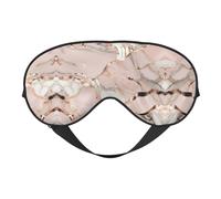Rose Gold Marble Print Sleep Eye Mask Comfortable with Adjustable Strap Soft Shade Blackout Eye Cover Blindfold