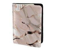 Rose Gold Marble Printing Passport Holder, Travel Essentials,Card And Passport Anti Theft Wallet,Sized To Fit All Standard Passports