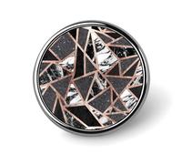 Rose Gold Marble Round Badge Personalized Metal Lapel Pin Badges Fit Clothing Bags Hat Humorous Printed Brooch Badge Party Decorations Accessories for Men Women