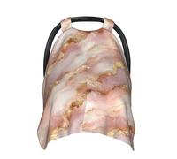 Rose Gold Marble Texture Print Baby Car Seat Covers, Breathable Nursing Cover Breastfeeding Cover, Stroller Covers, Multi-use Infant Carseat Canopy, Baby Boys Girls Newborn Essentials