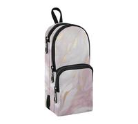Rose Gold Marble2 Pencil Case, Big Capacity Pen Bag with Compartment Students Schoolbag Shape Stationery Organizer Pencil Pouch Marker Case for School Office Work