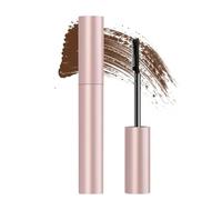 Rose Gold Mascara with Metal Wand - Waterproof Smudge-Proof Lengthening Tubing Formula for Natural Curling Lashes, Brown Eyebrow Pomade for Daily Makeup and Precise Brow Shaping