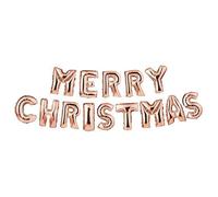 Rose Gold Merry Christmas Air Fill Foil Balloon Banner