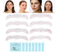 Rose Gold Metallic Face Glitter Stickers & Jewellery - 8 Sheets Long-Lasting Waterproof Temporary Tattoos for Festival, Party, Birthday and Halloween Makeup with Easy Apply & Remover Wipes