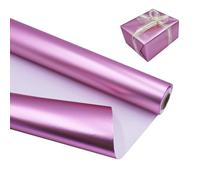 Rose Gold Metallic Wrapping Paper Roll, 43cm X 12m Solid Color Matte Wrapping Paper, Perfect for Birthday,Wedding, Christmas, Party, Festival Gift Decorations