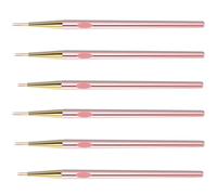Rose Gold Nail Art Liner Pen Set of 6 Nylon Metal Brush | Manicure Drawing Pens, Practical DIY Painting Tool, Decorative Detailing for Nail Design