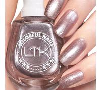 Rose Gold Nail Polish, Glitter Nail Polish, Glitter Nail Varnish, Pearl Quick Dry Nail polish No UV Lamp Curing, Long Lasting, Chip Resistant, Non-Toxic, Salon Manicure & At Home Manicure (28#)