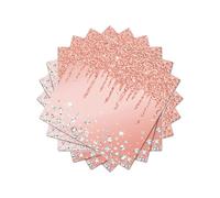 Rose Gold Napkins - ShiningUU 80-Piece Diamond Disposable Party Napkins Serviettes | Cocktail Napkins | Premium Paper Napkins for Birthday, Wedding & Baby Shower Tableware