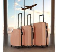 Neo Rose Pink 3 Piece Hard Shell Luggage Suitcase Set