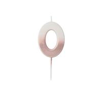 Rose Gold Ombre Number '0' Candle