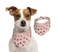 Rose Gold Painted,Pet Bib Scarf Cats Dog Bandana Dogs Towel Bib Adjustable Pet Scarf,S