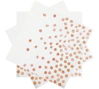 Rose Gold Paper Napkins, 40PCS Party Napkins Cocktail Serviettes Napkins Birthday Golden Wedding Anniversary Napkins Baby Shower Paper Napkins Gold Dots Bridal Shower Napkin