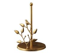 Rose Gold Paper Towel Holder Luxury Metal Kitchen Counter Decor Artistic Design Standing Tissue Dispenser for Table Dining Living Room Bar café 7x11 Inch (Gold Bird)