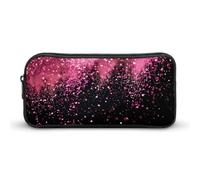 Rose Gold Particles Large Pencil Case Big Capacity Pencil Pouch Pen Bag Marker Pen Case for Women Men
