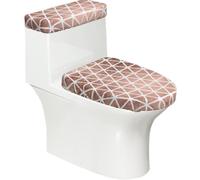Rose Gold Pattern Backgrounds 2-Piece Toilet Seat Cover Set with Tank Lid, Elastic Fit for U-Shape & Elongated Toilets, Bathroom Decor, Housewarming Gift