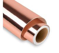 Rose Gold Permanent Vinyl - 12" x 5FT Rose Gold Vinyl Roll, Outdoor Self Adhesive Vinyl Roll for Decor Sticker, Party Decoration, Car Decal