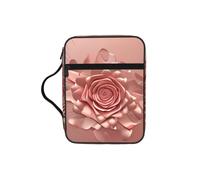 Rose Gold Pink Bible Cover Case Waterproof Bible Bag with Handle Organizer Storage Book Cover for Bible Study