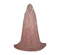Rose Gold Pink Print Hooded Wizard Robe Halloween Cloak Medieval Renaissance Cosplay Christmas Party Outfits