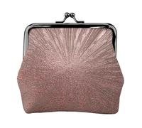 Rose Gold Pink Printing Small Coin Purse, Lightweight Travel Wallet for Sightseeing Tours and Shopping Sprees