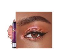 Rose Gold Pink Shimmer Eyeshadow Stick, Pearl Bright Pink Color Cream Eye Shadow Crayon, Mermaid Glitter Eyeshadows Pencil Pen, Pearlescent High Pigmented Eyeliner Smooth for Eyes Makeup