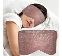 Rose Gold Pink, Sleep Mask for Home Travel, Full Eye Covers Light Blocking Eye Mask Sleep Eye and Ear Muffs
