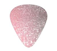 Rose Gold Pink Sparkle Luxury Trendy Glitter,12 Pcs Guitar Pick,3 Different Thickness Plectrums for Acoustic Guitar Bass Ukulele (0.46mm 0.96mm 0.71mm)