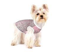 Rose Gold Pink Sparkle Luxury Trendy Glitter,Cotton Sleeveless Pet T-Shirt Soft Stretchy Puppy Breathable Vest,L