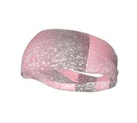 Rose Gold Pink Sparkle, Sports Sweatband for Unisex Multi Headbands Sweat Workout Headbands Stretchy Hairband