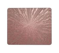 Rose Gold Pink Thick Desk Pad Mouse Mat with Lock Stitch Edge, Stable Non-Slip Surface for Computer Use