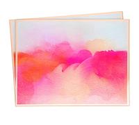 Rose Gold & Pink Watercolour Glass Placemats - Set of 2-27 x 21 x 4cm