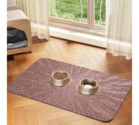 Rose Gold Pink,Waterproof Pet Feeding Mat,PU Leather Placemats for Cat Dog Water Bowl,Food Mats,40x60cm