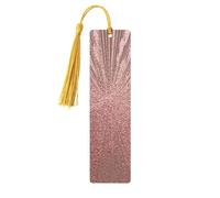 Rose Gold Pinkdouble Sided Printed Wooden Bookmark 18x3.1cm for Reading, A Gift for Book Enthusiasts and Readers, and A Reading Accessory for Book Enthusiasts