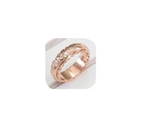 Rose Gold Plated 925 Sterling Silver Hawaiian Princess Plumeria Flower Scroll Promise Ring Stackable Wedding Engagement Band Engraved Rose Flower Ring for Women(Rose Gold 9#), KE-RS22-JS09