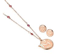 Rose Gold Plated Glinda Earring & Necklace Set Wicked Rose Gold One Size