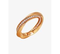 Rose Gold Plated Silver Cubic Zirconia Twisted Ring ELRG91962C180