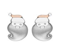 Rose Gold Plated Sterling Silver Santa Face Earrings - Option1 Value Yellow Gold CST-012