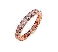 Rose Gold Plated Sterling Simulated Stackable Ring Bands for Women Zircon Ring Size 6 10 Islam Rings Men, 9, Copper, No Gemstone