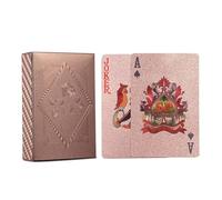 Rose Gold Playing Cards - Waterproof Plastic Poker Deck, Foil Pokers, Magic Cards(Rose Gold)