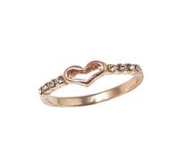 Rose Gold Promise Rings Delicate Design Diamond Fashion Ring Light Luxury High Grade Ring Laye Rings for Women (Rose Gold, 9)