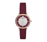 Rose Gold Quartz Analog Watch with Leather Strap ONE SIZE