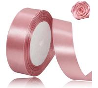 Rose Gold Ribbon 20mm for Christmas Party Decorations，23 Meters Rose Gold Satin Ribbon for Gift Wrapping, Crafting, Wedding Party, Christmas, Hair Bows, Floral Bouquets, Anniversaries，Baby Showers
