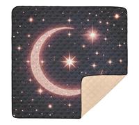 Rose Gold Romantic Starry Sky Soft Thick Baby Playmat for Indoor Outdoor Comfortable Playroom Activity Mat for Babies Infants Toddlers, 50'' x 50''