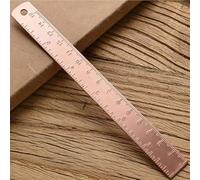 Rose Gold Ruler, Metal Drawing Ruler, Brass Straight Ruler, Unisex Learning Measuring Ruler Bookmark Stationery for School Office Math Geometry Gift Drafting Tool Kits Teaching Materials