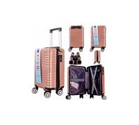 (Rose Gold) Ryan Air Wizz Air Approved Hardcase Suitcase with Detachable 360 Degree Spinner Wheels - 40x20x25 - Lightweight Ideal For Short Trips anti-t