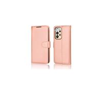 (Rose Gold) Samsung Galaxy A33 5G Leather Wallet Case, Flip Protective Cover with Wallet Card Holder, Stand and Wrist Strap - PU Leather with Magnetic Closure
