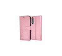 TECHGEAR Galaxy A50 Leather Wallet Case, Flip Protective Case Cover with Card Slots, Kickstand and Wrist Strap - Rose Gold PU Leather Designed For Samsung Galaxy A50